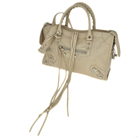 Balenciaga Handbags - BALENCIAGA City Lambskin Leather Beige Handbag Shoulder Bag